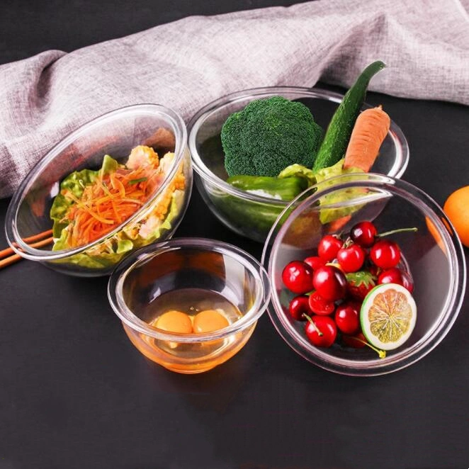 Heat Resistant High Borosilicate Glass Kitcenware Salad Bowl